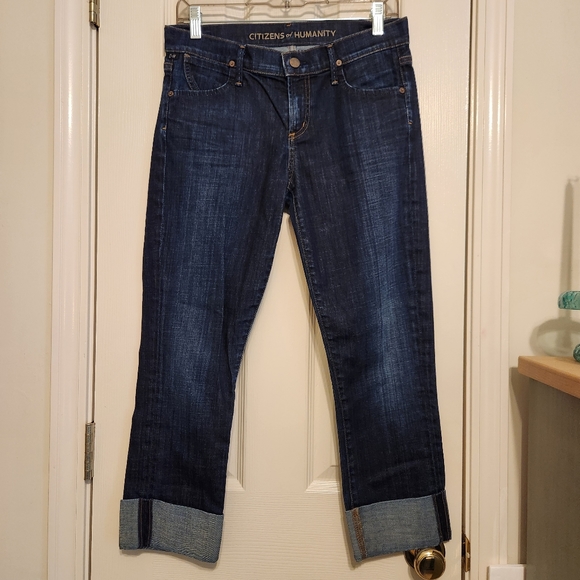 🌸 Citizens of Humanity Dani Cropped Straight Leg Jeans Size 28 with 24" inseam - Picture 2 of 7